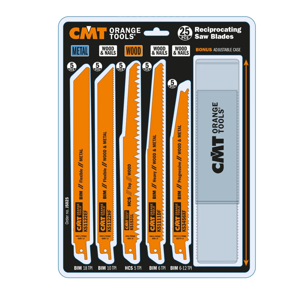 [JS025] CMT Orange Tools JS025 jeu de lames de scie sabre