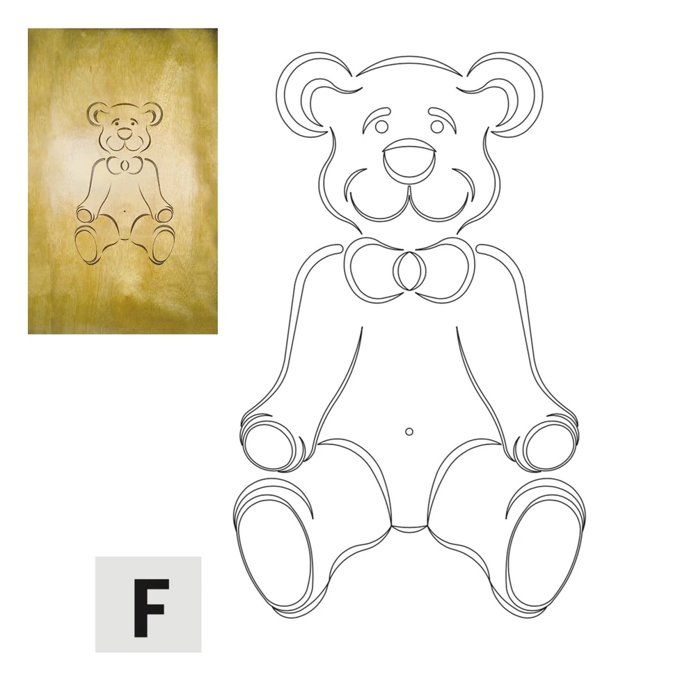 CMT Orange Tools RCS-906 Teddy Bear F-kastdeursjabloon, 394 x 203 mm