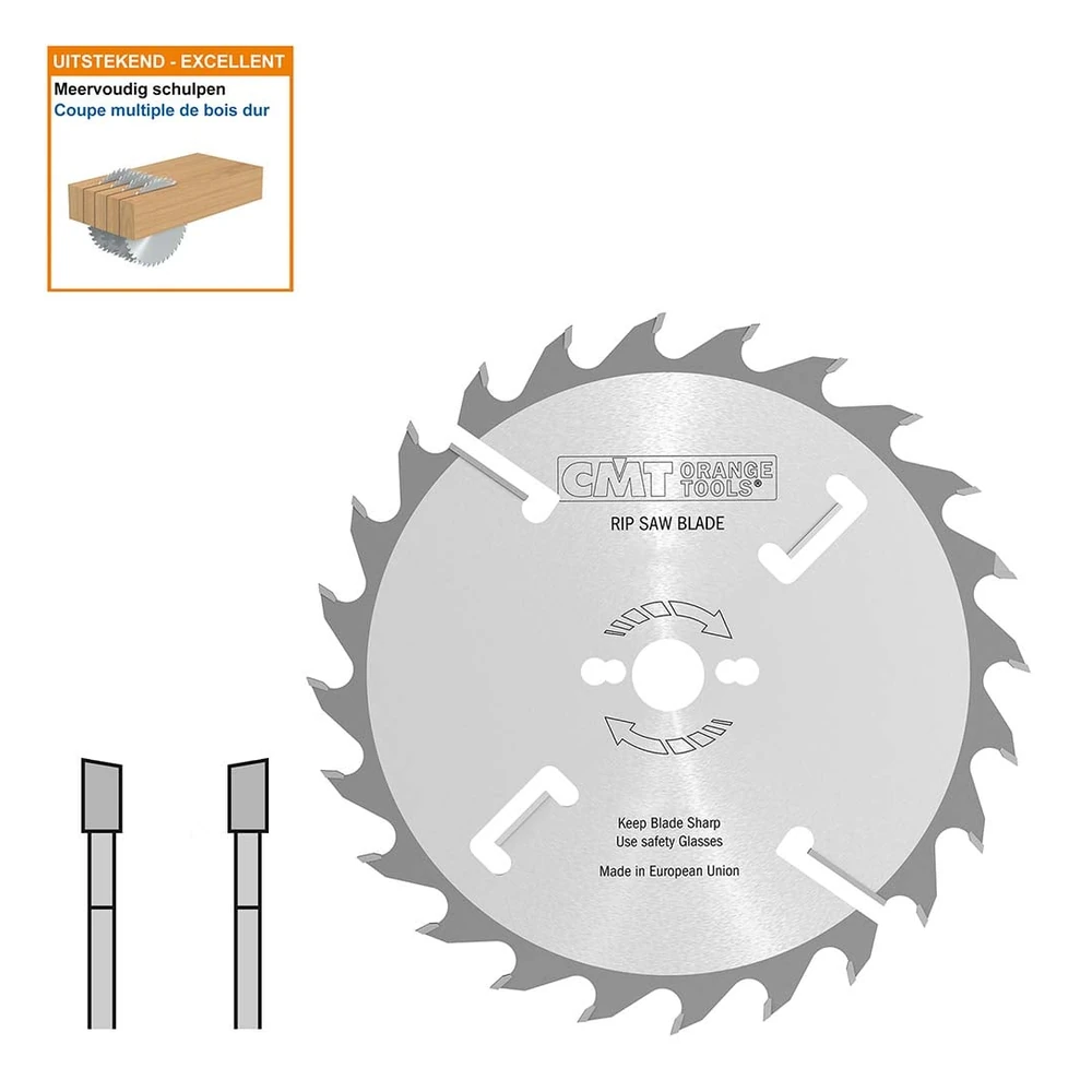 [279.020.10M] CMT Orange Tools 279 industrielle Vielblatt-Kreissägeblätter mit Räumzähnen (D 250 | d 250 | B 30 | K 3,2 | Z 20 | Art. 279.020.10M)