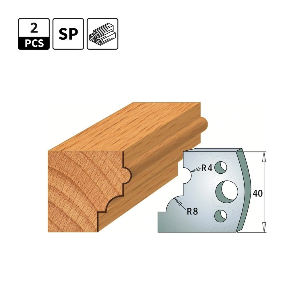 CMT Orange Tools 690.024 couteaux profilés pour têtes de fraisage, 2 pièces