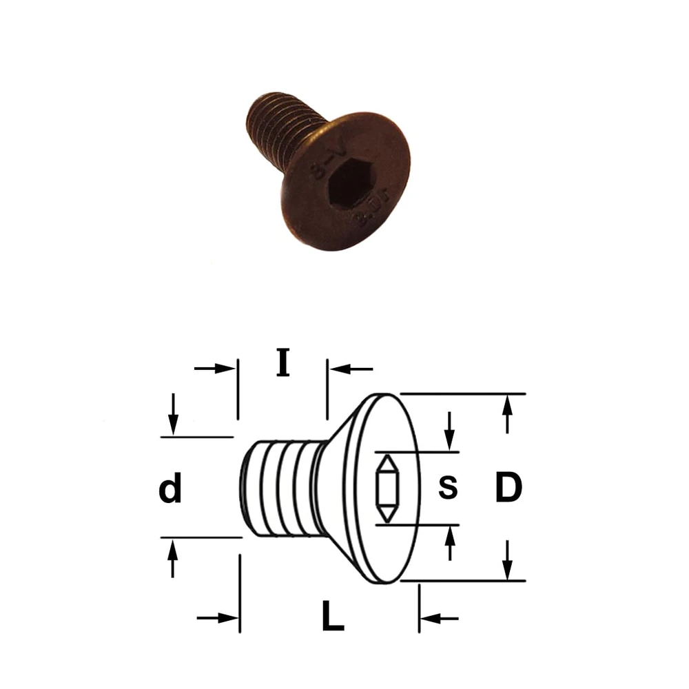 [990.A07.00] GRN Tools Serie 990.A07.00 konische Innensechskantschrauben (D 10 | d 10 | I 10 | L 12 | S 3 | Art. 990.A07.00)