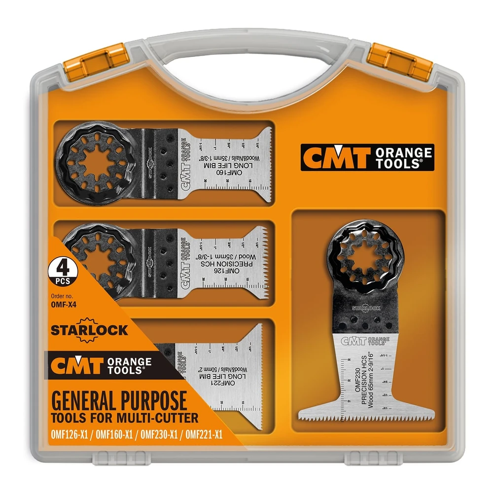 [OMF-X4] CMT Orange Tools OMF-X4 4-teiliges Starlock-Sägeblatt-Set für Multitools