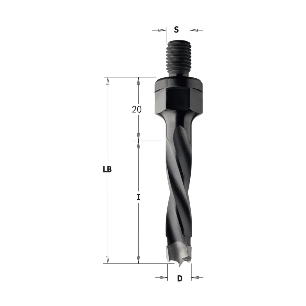 CMT Orange Tools 346.140.12 linksdraaiende drevelboor met M10-schroefdraadschacht, D=14 mm