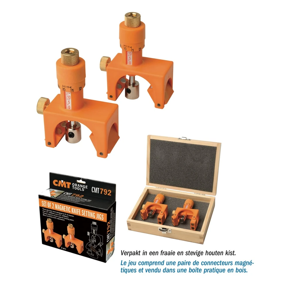 [CMT792] CMT Orange Tools CMT792 magnetische Einstelllehren für Hobelmesser, 2er-Set
