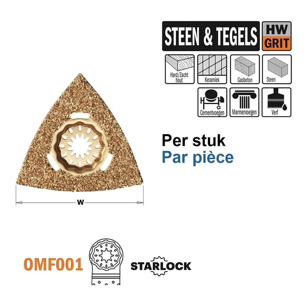 [OMF001-X1] CMT Multitool-Raspel OMF001-X1, W=80 mm, Stein und Fliesen, HW