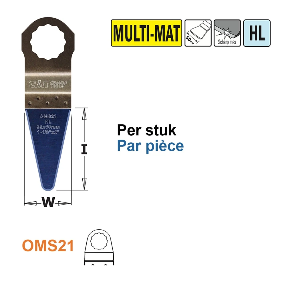 [OMS21-X1] CMT Orange Tools OMS21-X1 racloir d'angle affûté, 28 mm