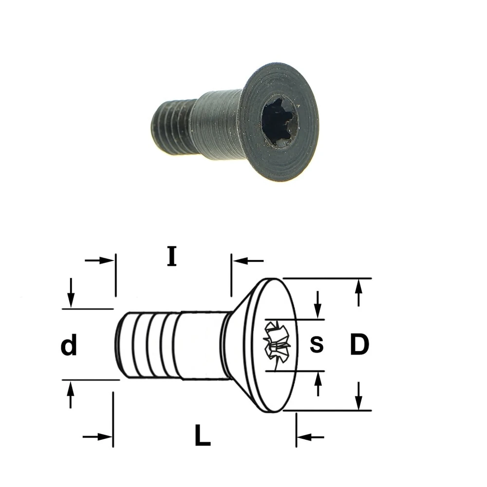 [990.A10.00] GRN Tools 990.A10.00 konische Torx-Schraube mit Sitz, M5 x 13,4 mm