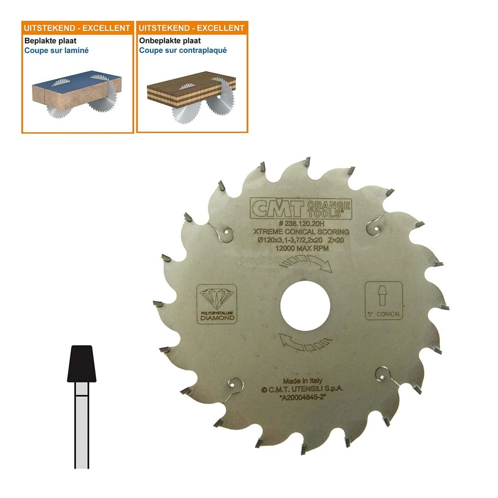 Lames inciseuses XTreme inciseurs en diamant avec dents coniques - LONG LIFE (238)