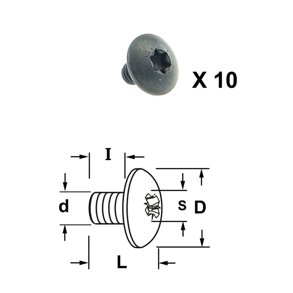 [990.073.10] CMT 990.073.10 Torx-Schrauben M3,5 x 5 mm, 10 Stück
