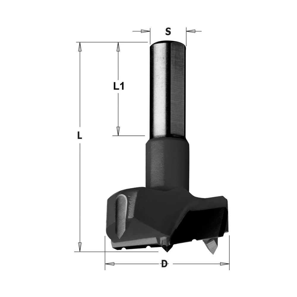 [317.350.11C] CMT Orange Tools 317C Hartmetall-Beschlagbohrer mit Spanbrecher, S=10 mm - L=57,5 mm (317.350.11C)