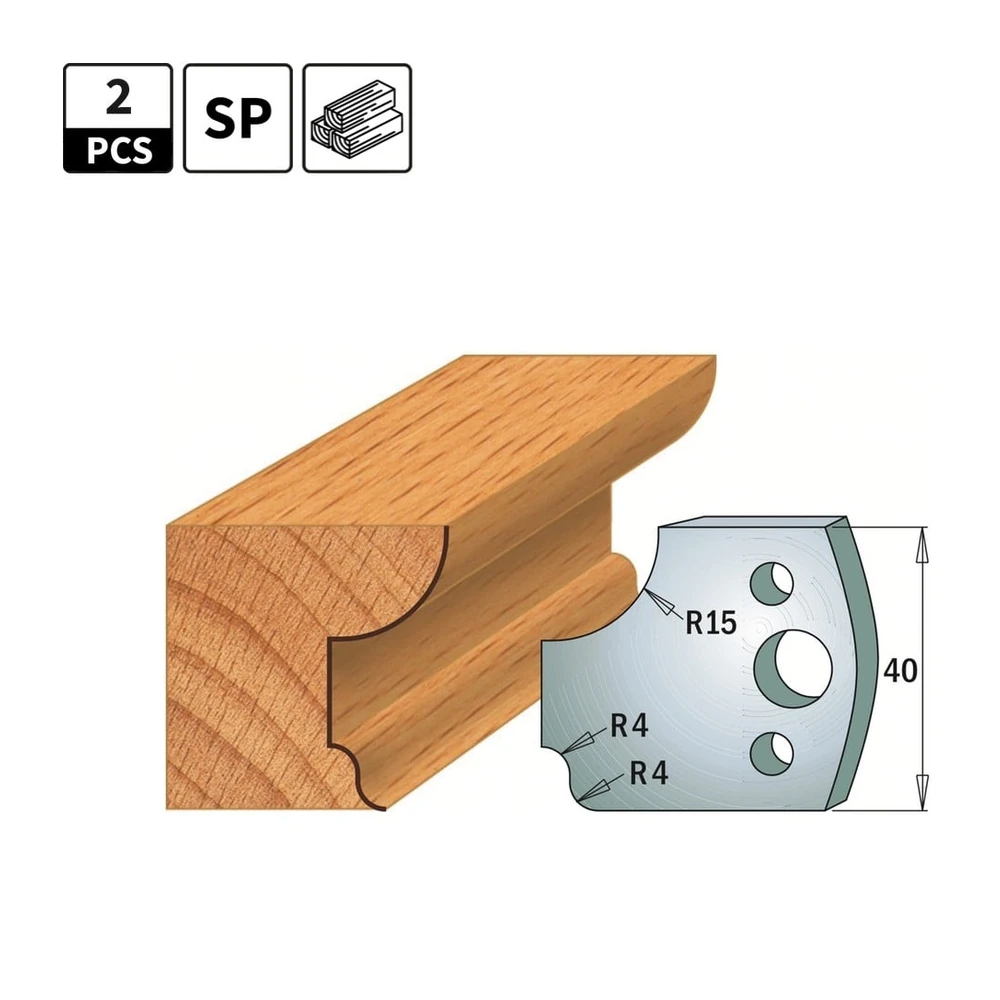 CMT 690.043 SP-profielmessen 40 x 4 mm, 2 stuks
